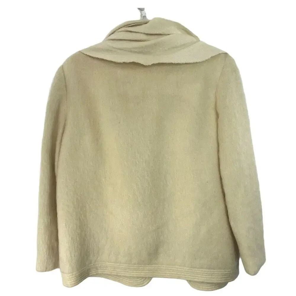 Vintage  1960’s  Mayfair of California‎ Cream Mohair Coat 14